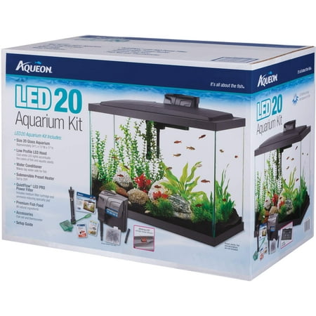 Aqueon LED Aquarium Kit Black 20 Gallon
