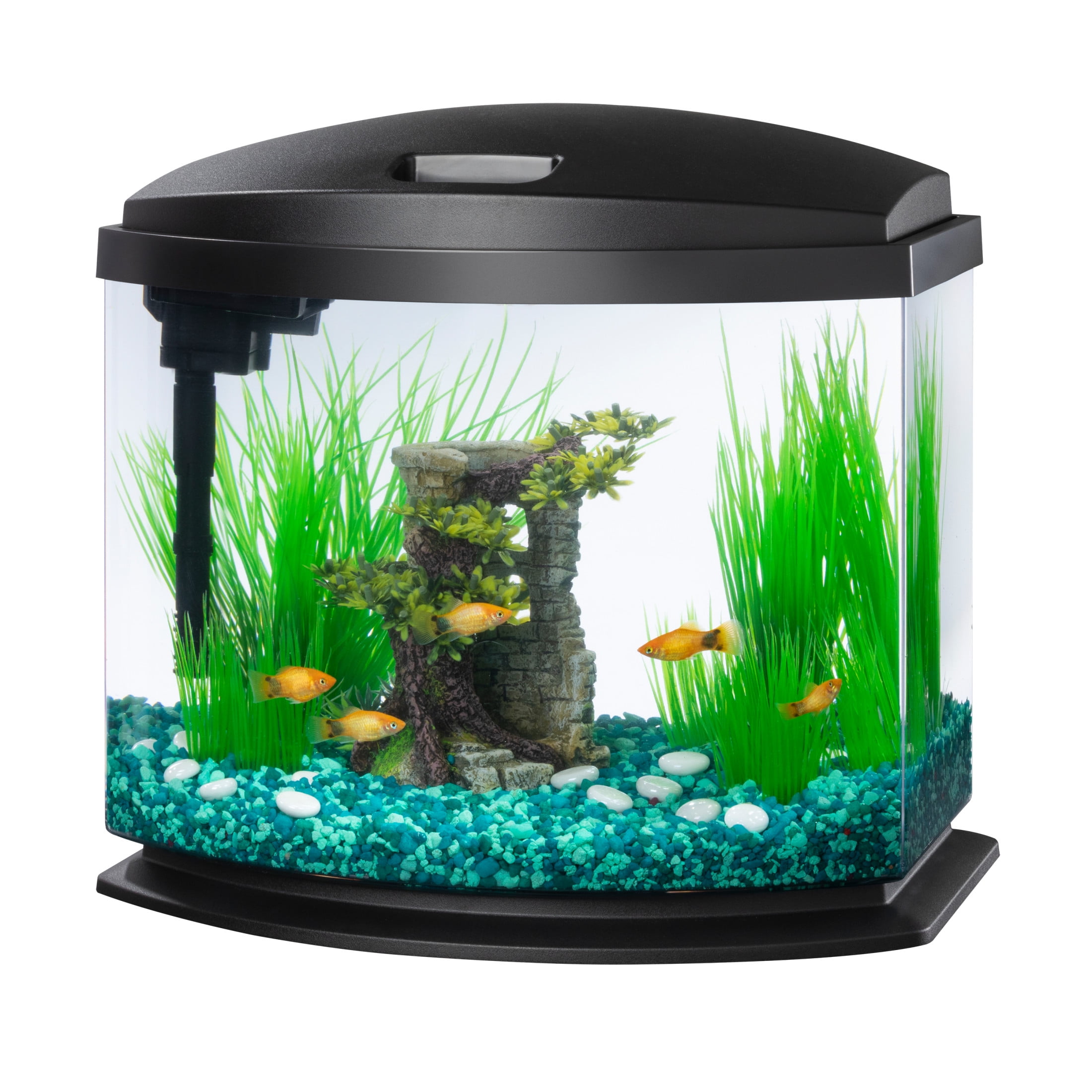 Aqueon LED MiniBow Kit with SmartClean Technology Black 5 Gallon