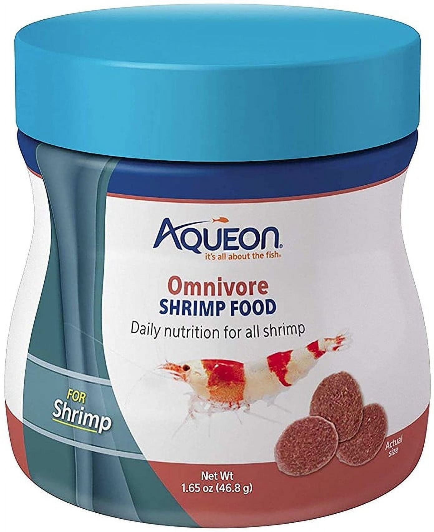 Aqueon Omnivore Shrimp Food Daily Nutrition for All Shrimp [Aquarium Bottom Feeder Food, Aquarium Supplies] 9.9 oz (6 x 1.65 oz)