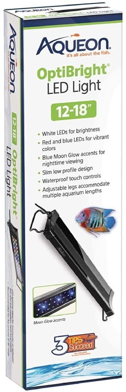 Aqueon 12-18" Black LED Aquarium Light Fixture