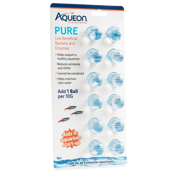 Aqueon PURE Bacteria Supplement, 12 Pack, 10 Gallon