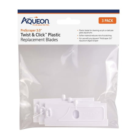 Aqueon ProScraper 3.0™ Twist & Click™ Plastic Replacement Blades, 100545940, One Size,