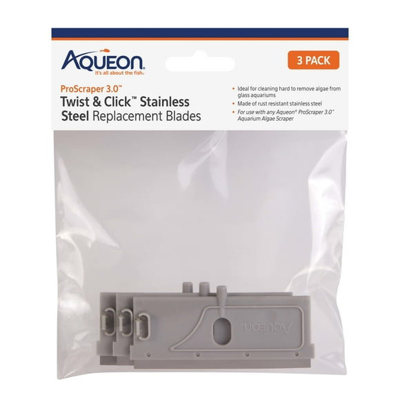 Aqueon ProScraper 3.0™ Twist & Click™ Stainless Steel Replacement Blades, 100545941, One Size