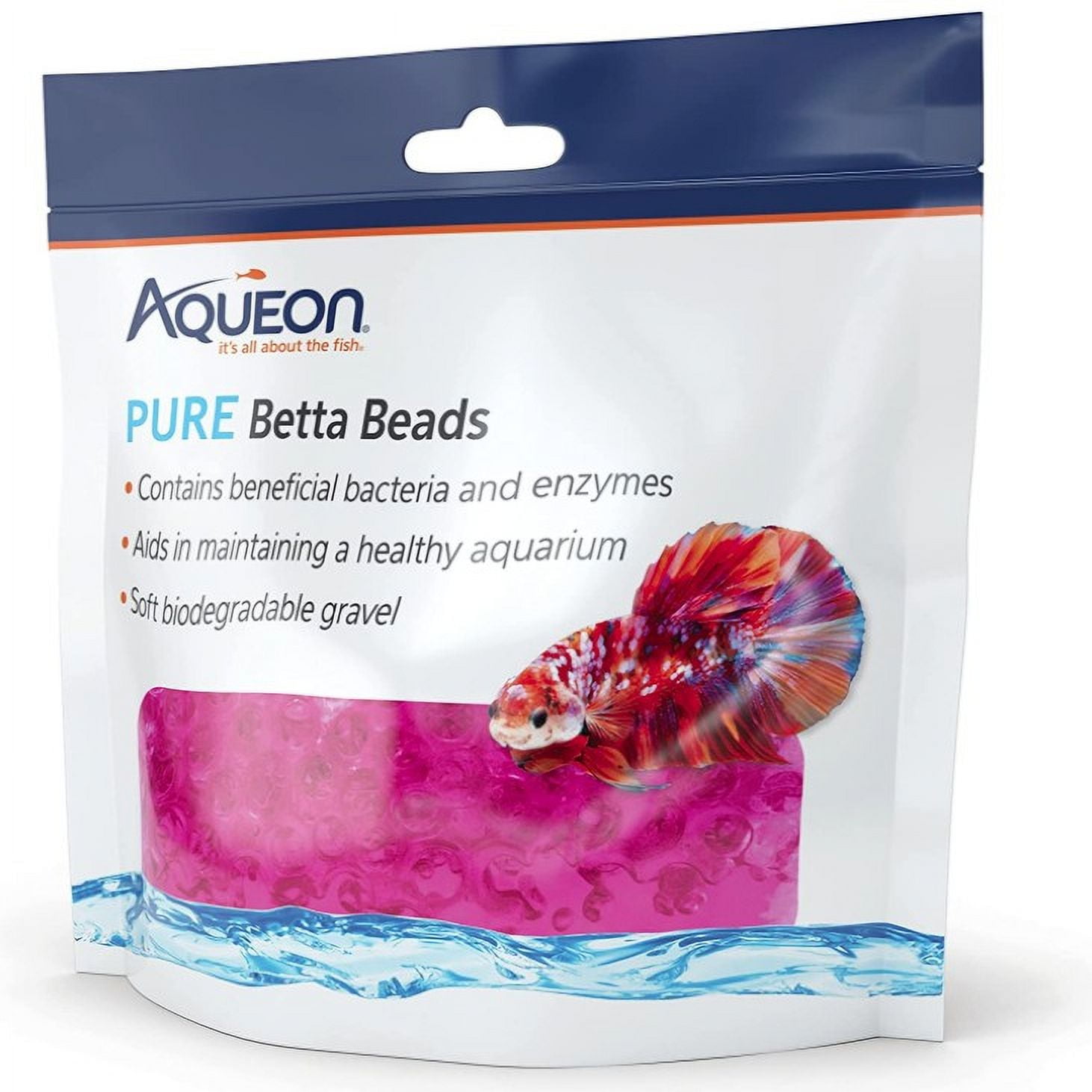 Aqueon Pure Betta Beads Pink [Aquarium Gravel and Sand, Aquarium Water Conditioners, Aquarium Supplies] 6 count