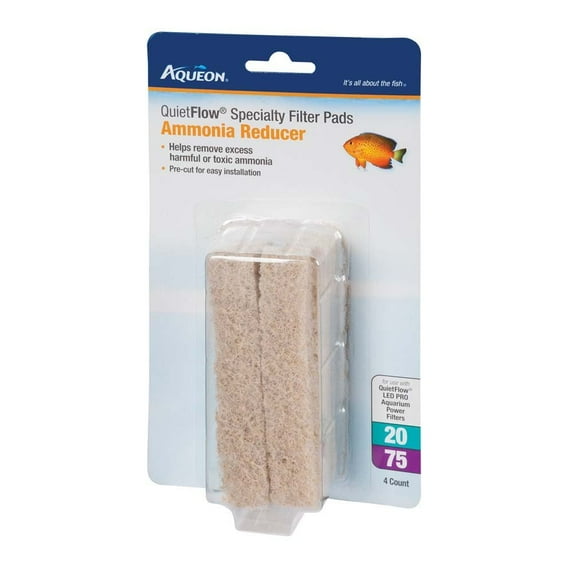 Aqueon Replacement Specialty Filter Pads Ammonia Reducer 20/75