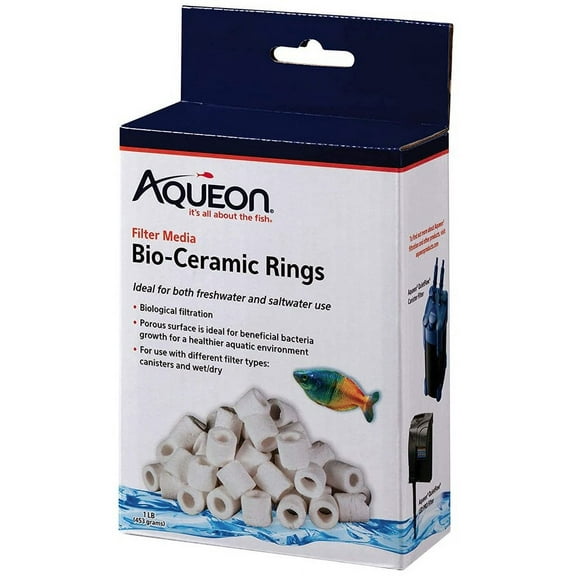 Aqueon QuietFlow Bio Ceramic Rings Filter Media [Aquarium Bio-Media, Aquarium Supplies] 3 lb (3 x 1 lb)