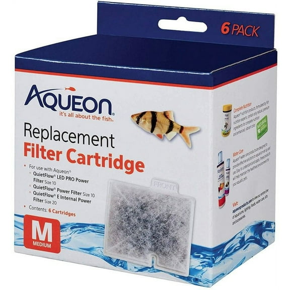 Aqueon QuietFlow Replacement Filter Cartridge [Aquarium, Filter Cartridges] Medium (6 Pack)