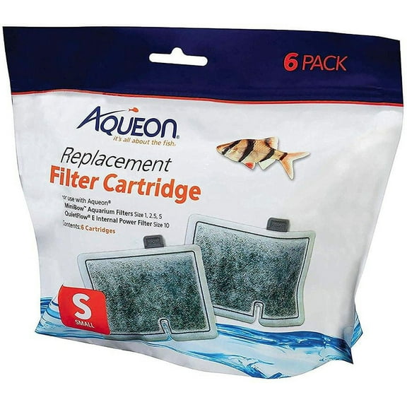 Aqueon QuietFlow Replacement Filter Cartridge [Aquarium, Filter Cartridges] Small (6 Pack)