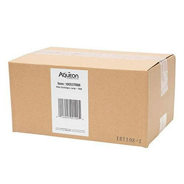AQUEON 100537066 AQUEON REPLACEMENT FILTER CARTRIDGE 15 PACK LARGE 5.7 X 2 X 8.5