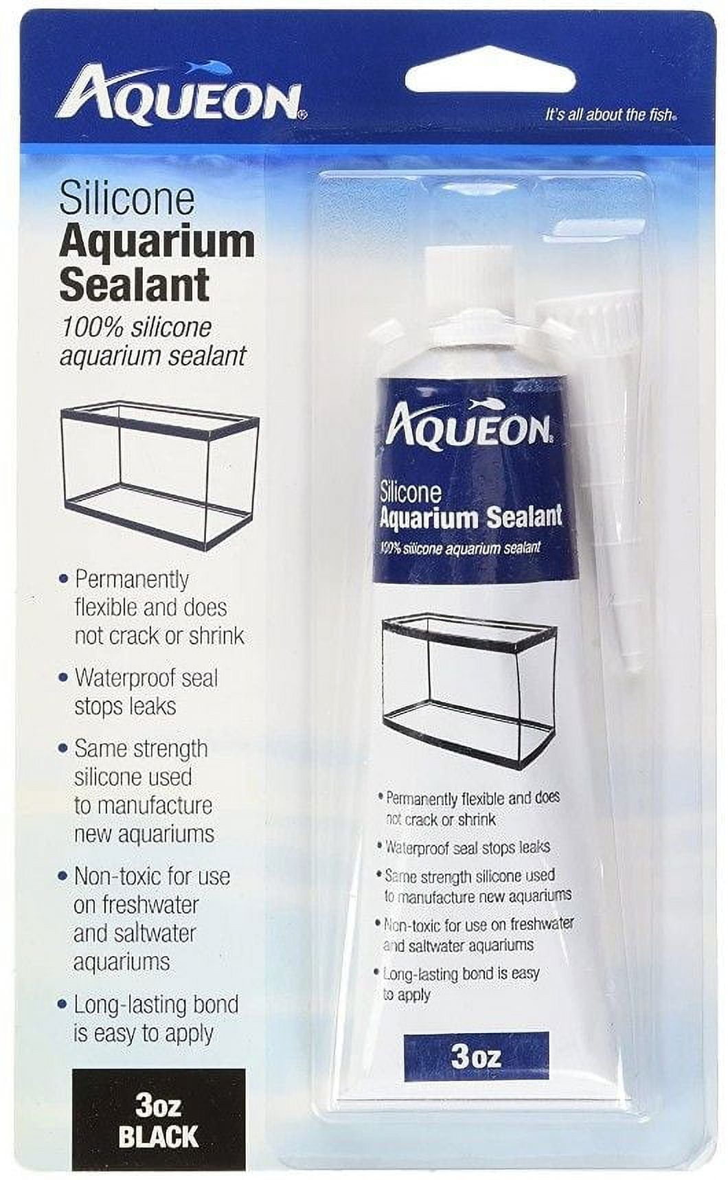 Aqueon Silicone Sealant 3 oz Black Standard Packaging