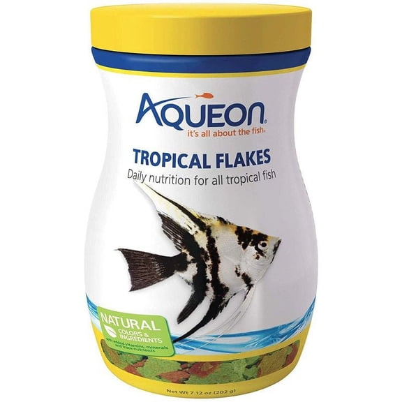 Aqueon Tropical Flakes Fish Food [Aquarium, Foods Flake (Tropical)] 7.12 oz