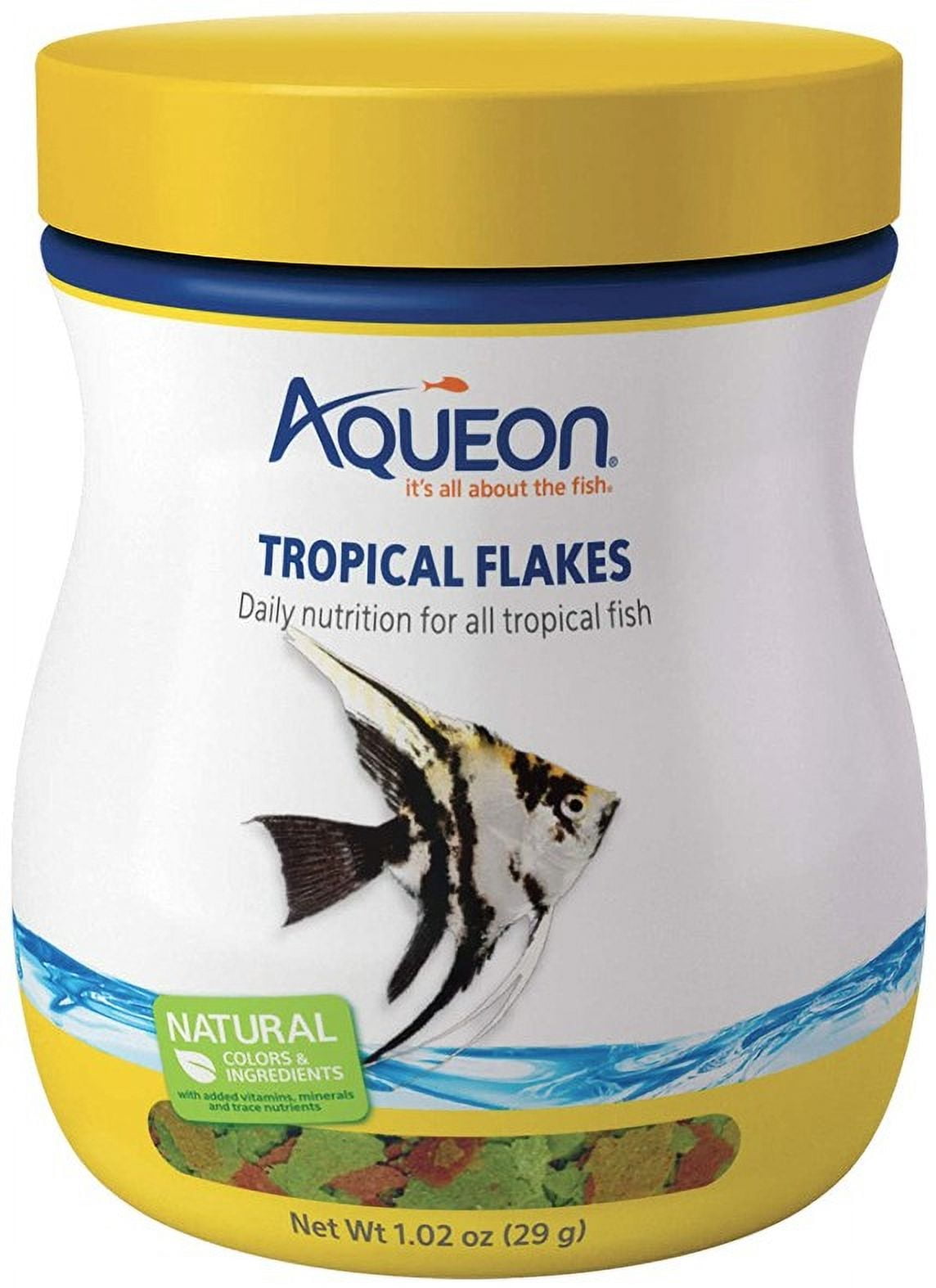 Aqueon Tropical Flakes Fish Food [Aquarium Tropical Fish Food, Aquarium Supplies] 9.18 oz (9 x 1.02 oz)
