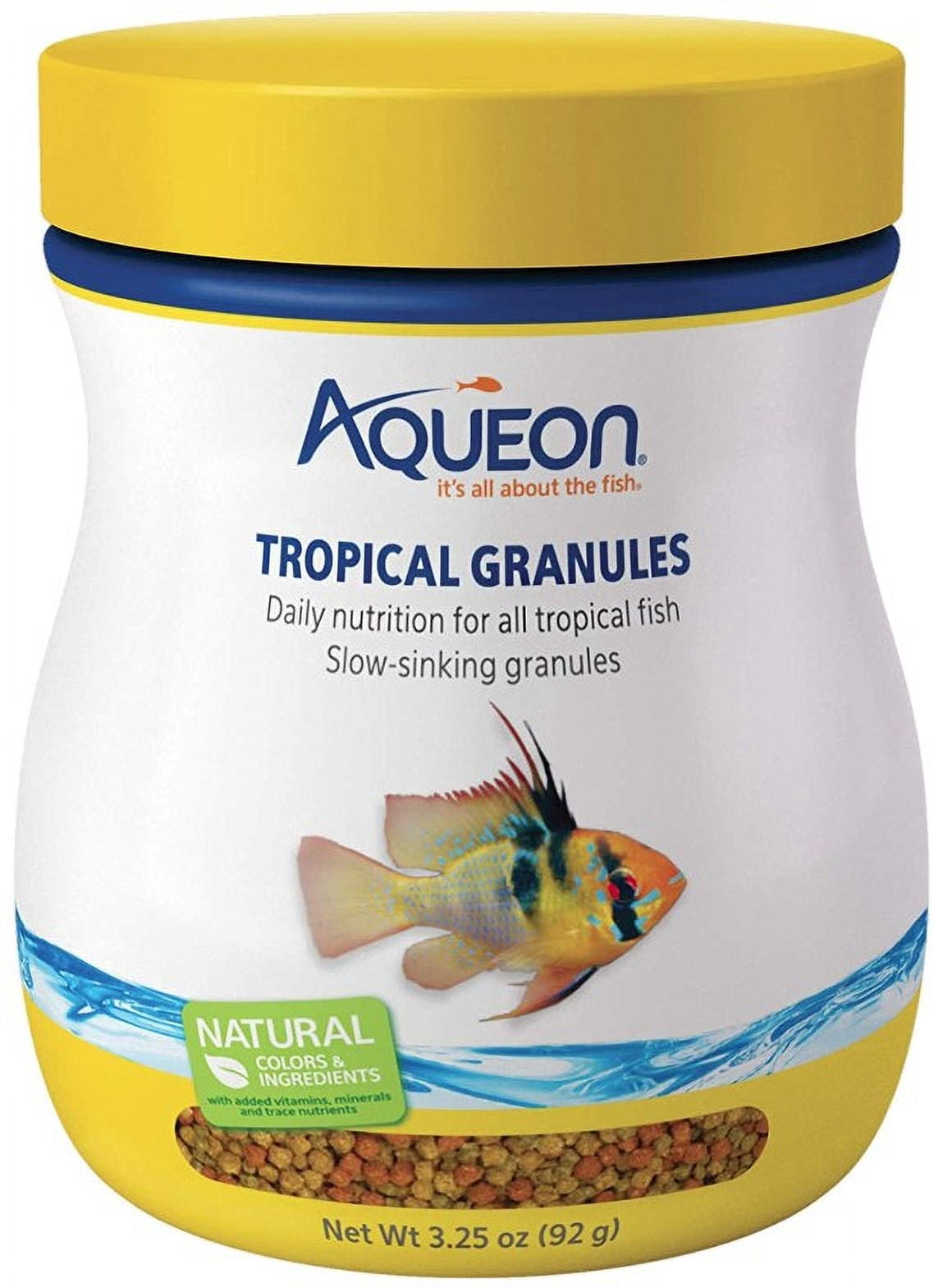 Aqueon Tropical Granules Fish Food [Aquarium Tropical Fish Food, Aquarium Supplies] 19.5 oz (6 x 3.25 oz)