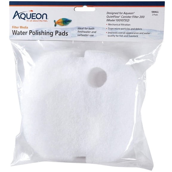 Aqueon Water Polishing Pads for Aquariums [Aquarium Filter Pads, Aquarium Supplies] Small - 12 count (6 x 2 ct)