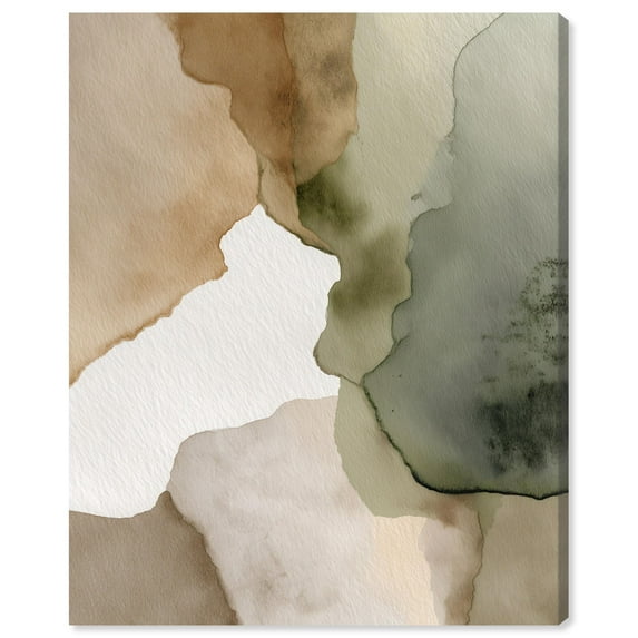 Aqueous Earth on Beige I Canvas Print Nature Decor by Art Remedy, Gallery Wrapped, 30 x 36