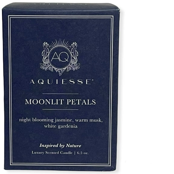 Aquiesse Luxury Scented Candle Moonlit Petals Inspired by Nature, 6.5 oz