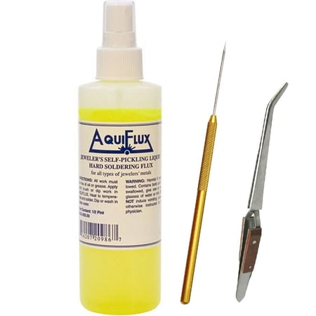 Aquiflux Self Pickling Flux 8 Oz With Fiber Cross-Locking & Titanium Tip Pick
