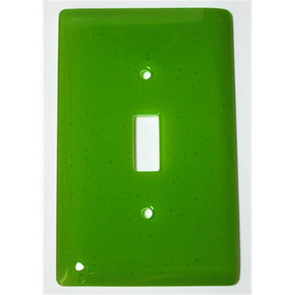 Aquila Art Glass Spring Green Transparent 1 Gang Switch - Spring Green