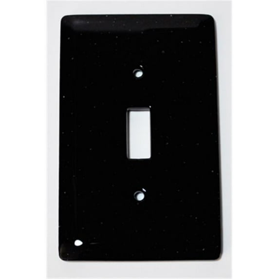 Aquila Art Glass WP1043-1GS Black 1 Gang Switch