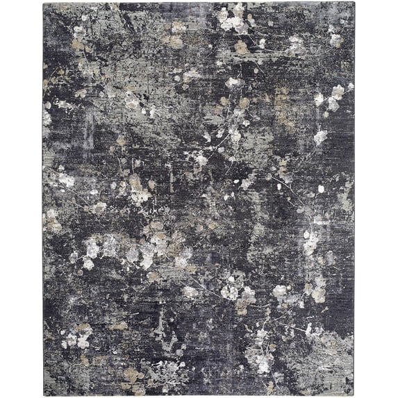 BoutiqueRugs Aquila Southwestern Area Rug - Black, Medium Gray, Charcoal - 7'10" x 10'2"