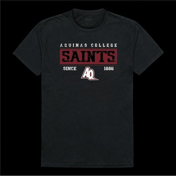 Aquinas College Saints Established T-Shirt, Black - Large