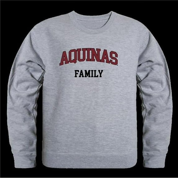 Aquinas College Saints Family Crewneck Sweatshirt, Heather Grey - Large