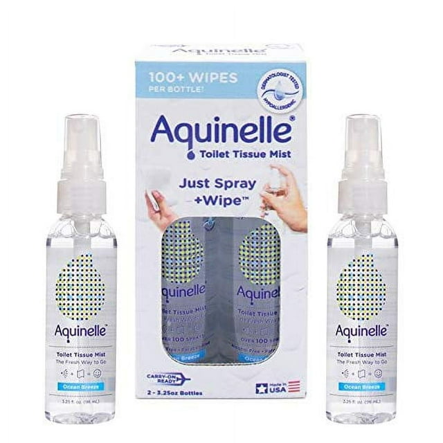 Aquinelle Toilet Tissue Mist Gift Set, EcoFriendly & NonClogging