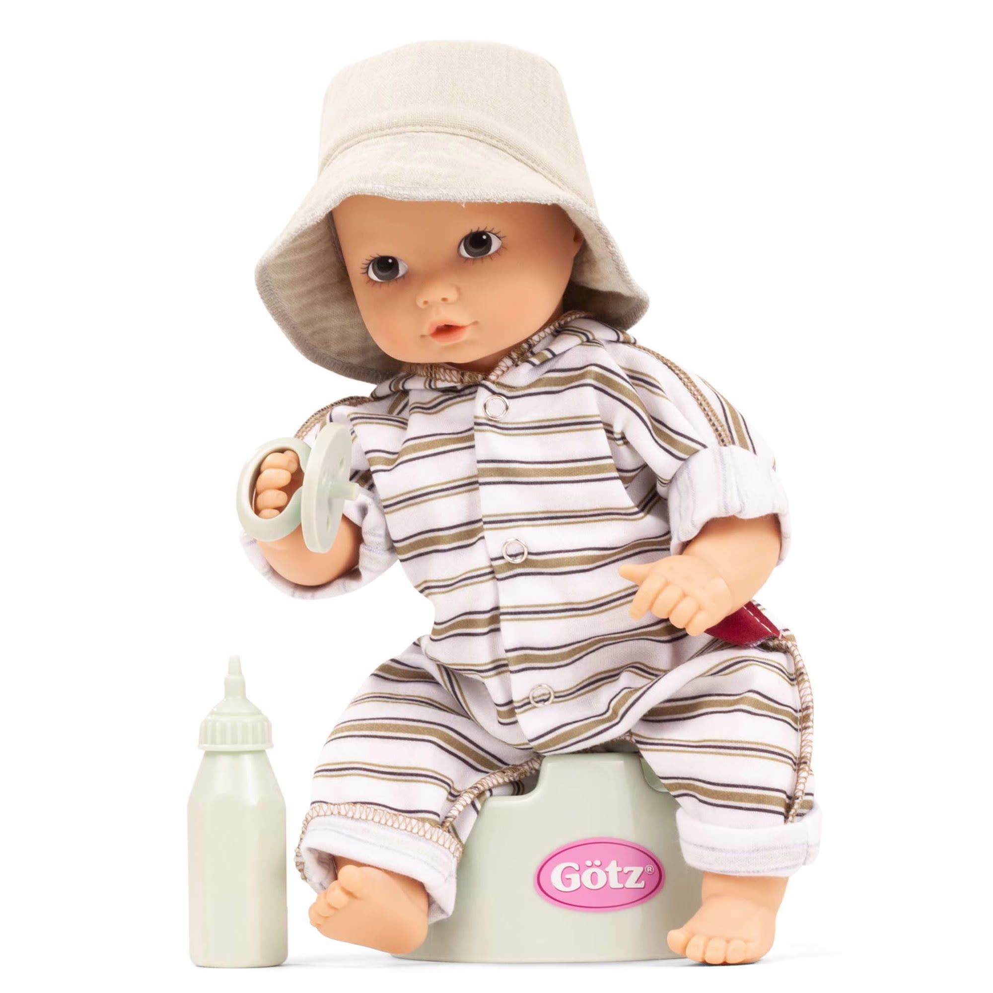 Aquini Girl 13" Urban Stripes Potty Baby Doll