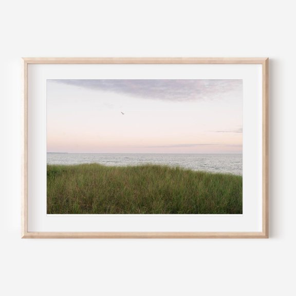 Aquinnah Sunset Over The Sea Fine Art Of Martha’S Vineyard Cliffs And Ocean Grass, Unframed Paper Print