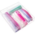 thumbnail image 1 of Aquiver Acrylic Bags Storage Organizer - Baggie Bags Drawer Organizer & Plastic Food Storage Bags Holder - Compatible with Gallon, Quart, Sandwich, Snap, Freezer, Slider Bags (Clear), 1 of 4
