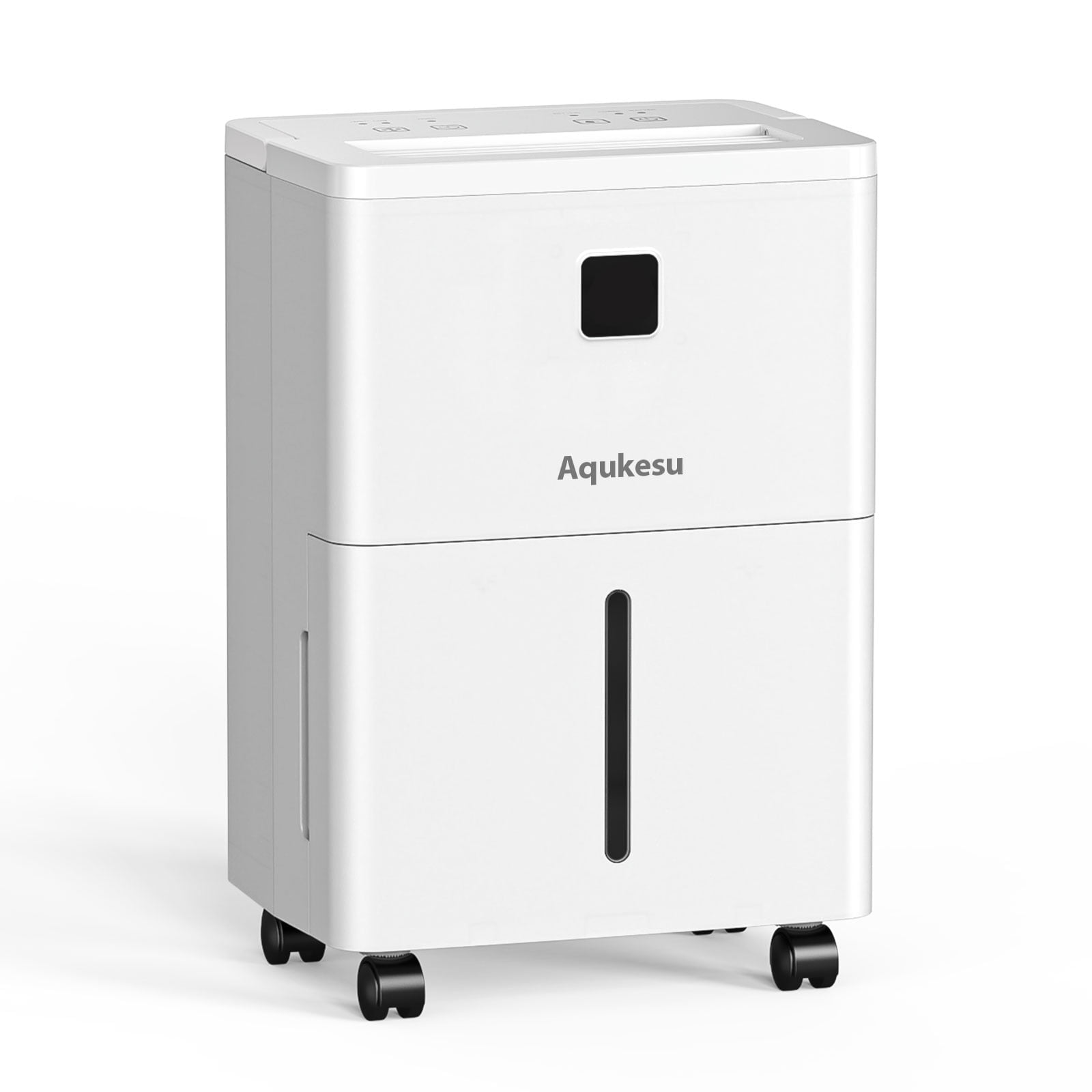 Aqukesu 10 Pints Dehumidifier for Spaces up to 2,500 Sq. Ft at Home, with Reusable, Washable Air Filter, 1.05 Gal Water Tank and Drain Hose, for Large & Medium Rooms, Basements