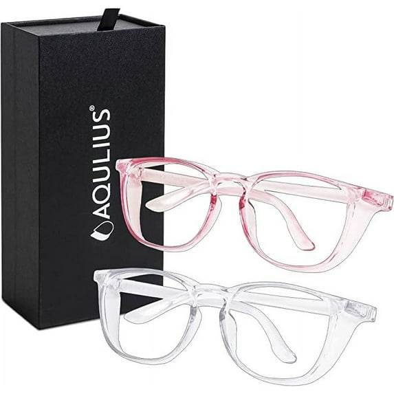 Aqulius 2 Pack Stylish Safety Glasses Goggles Anti Fog, Scratch Resistant Safety Glasses for Women, Safety Glasses for Nurses