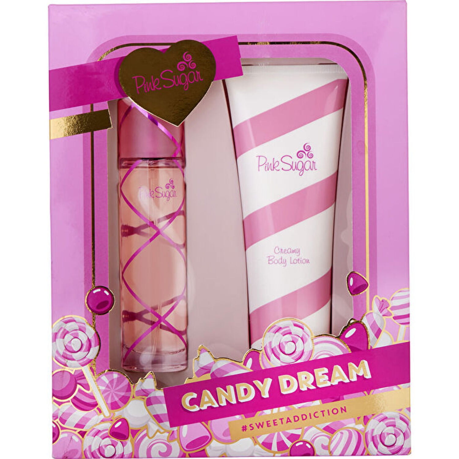 Cotton Candy Pink Aquolina Aquolina Pink Sugar Women's Gift Set