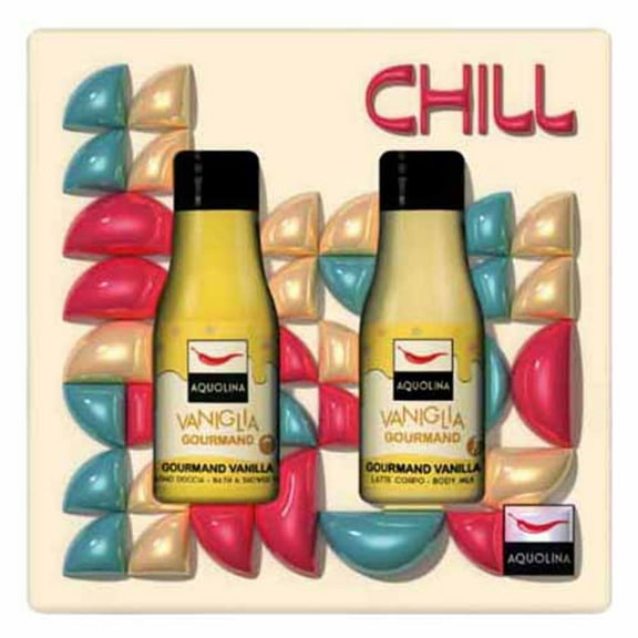 Aquolina Bath & Shower Gel 125ml + Body Milk 125ml - CHILL - Vaniglia Gourmand