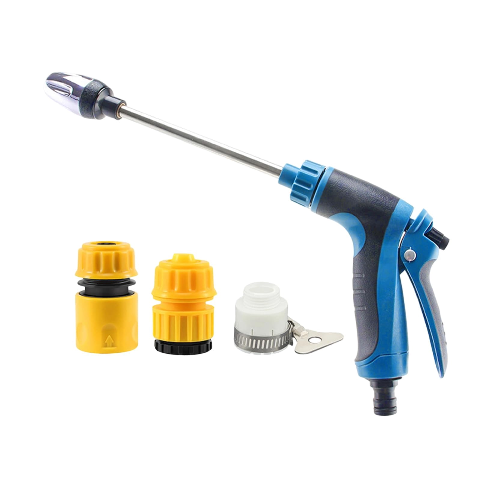 Aquoxis Pressure Washer, 15X More Powerful Extreme Water Pressure Tool with Steel Power, Qinux Aquoxis Sprayer for Waterpipe, High Pressures Water Jet with Foam Pot, Generic Aquaxis Aqui Blue
