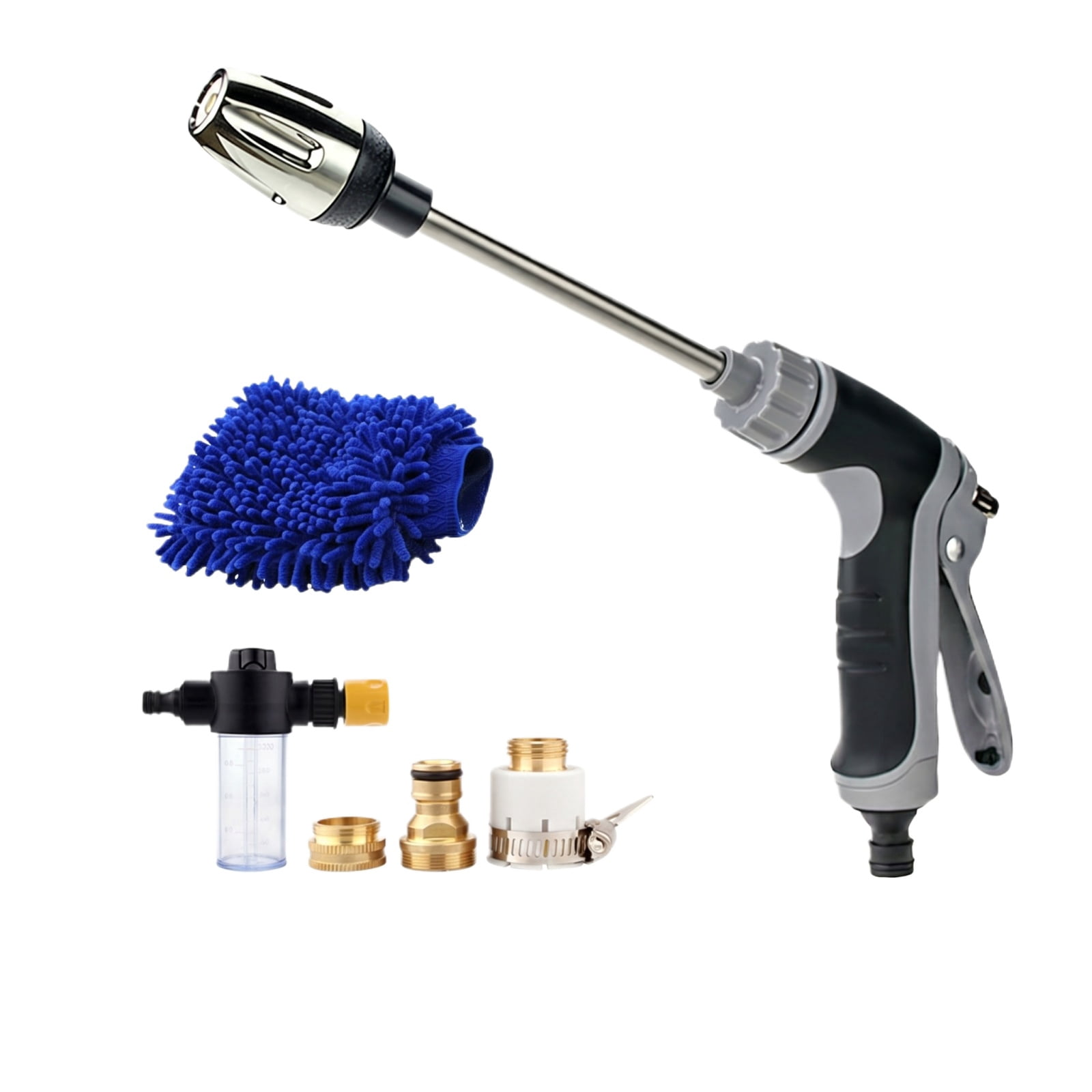 Aquoxis Pressure Washer, 360° Rotating Nozzle with 3 Spray Modes, Powerful Outdoor Cleaner Compatible with 1/2" Garden Hose, Effortless Dirt & Stain Remover for Patio, Car & Garden Cleaning I