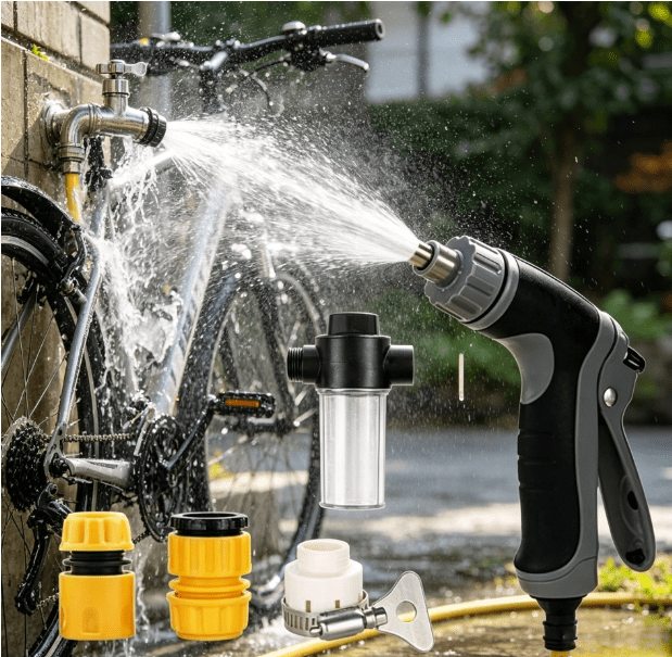 Aquoxis Pressure Washer – More Powerful Than Ordinary Hoses, Handheld Power Washer with 360° Rotation, Three Spray Modes Design, Effortless Dirt & Stain Removal
