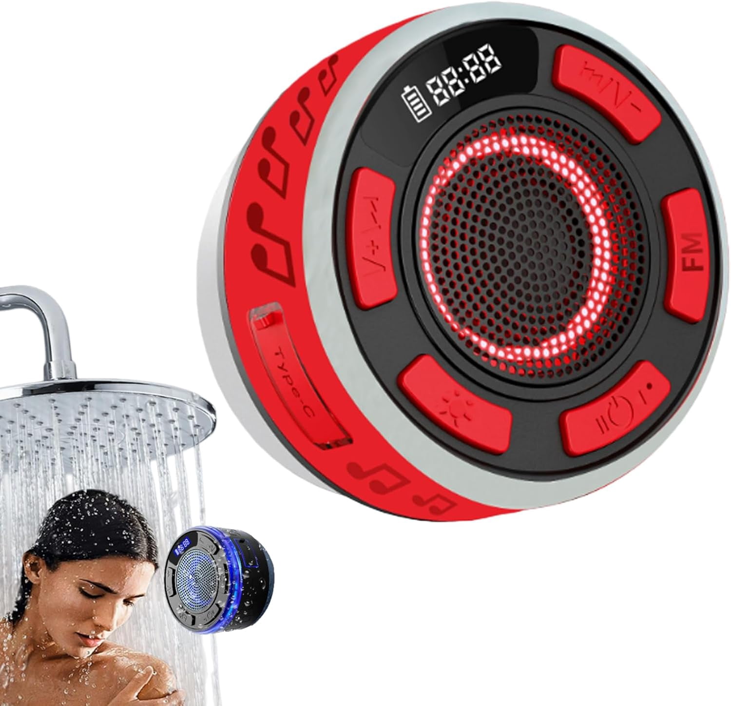 Aquro S3 Ultra – IPX7 Waterproof Shower Bluetooth Speaker with RGB ...
