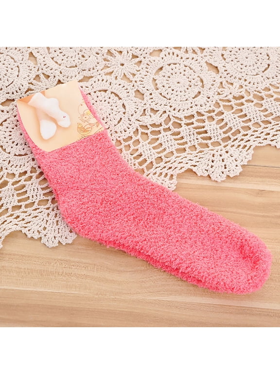 3Pcs Womens Fuzzy Socks Women Fuzzy Cozy Slipper Socks Warm Soft Winter Plush Home Sleeping Socks
