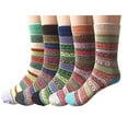 thumbnail image 1 of Aquvino 5 Pairs Womens Socks Low Cut Crew Pack Winter Socks Thick of Wool 5 Womens Warm Socks, 1 of 9