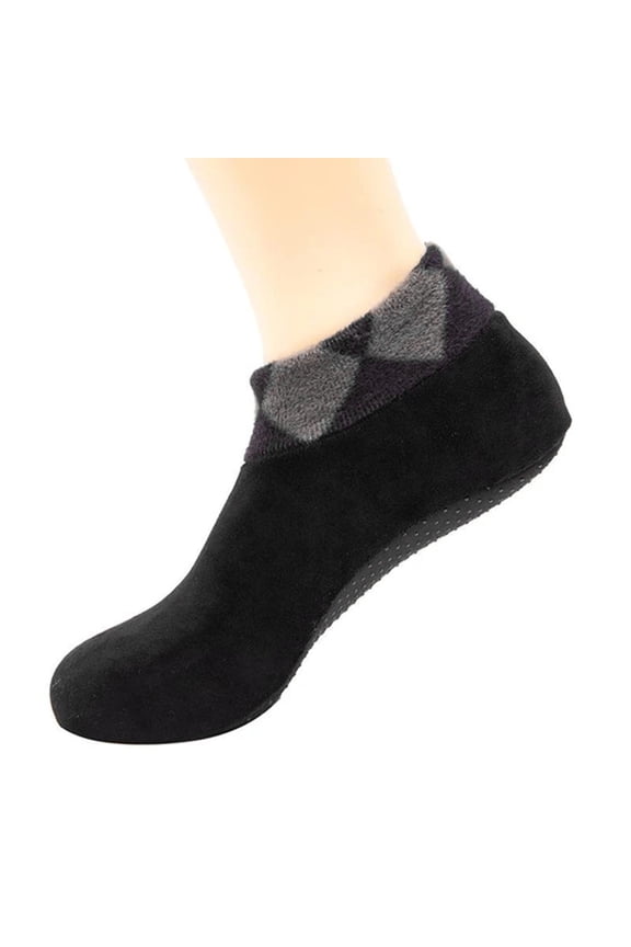 Ankle Socks for Mens Men's Winter Warm Double-faced Fleece Bed Sock Non Slip Slipper Floor Socks Hot