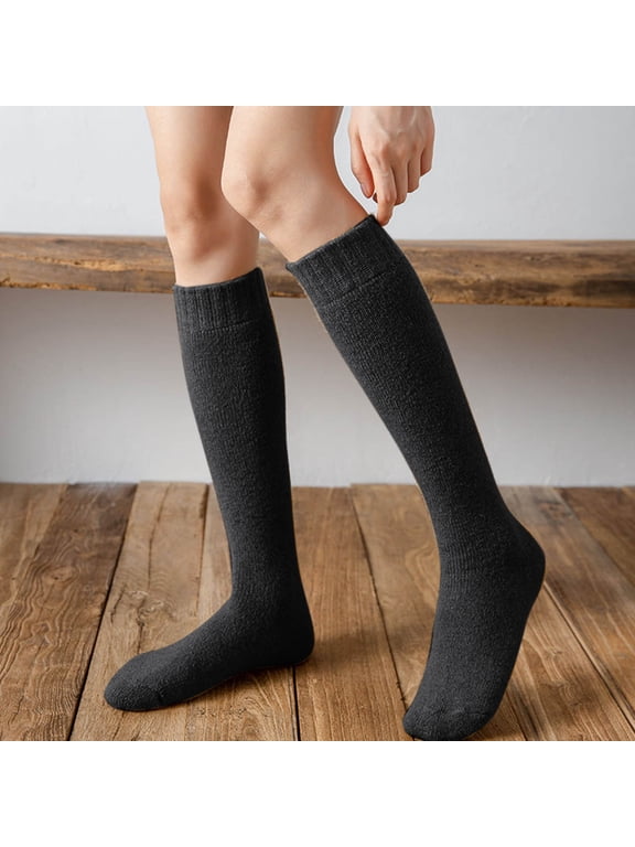 Stockings for Women Plus Size Woolen Calf Socks Womens Autumn And Winter Stockings With Extra Thick Wool Ring For Warmth And Knee