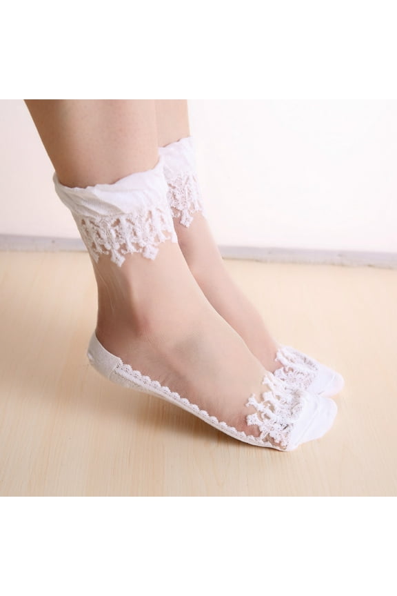 Winter Socks for Womens Women's Fashion Casual Invisible Long Lace Sexy Breathable Socks