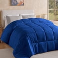 thumbnail image 1 of Aquzin Comforter Full Size, All Season Quilted Down Alternative Duvet Insert with Corner Tabs, Machine Washable Microfiber Bedding, Navy, 1 of 8