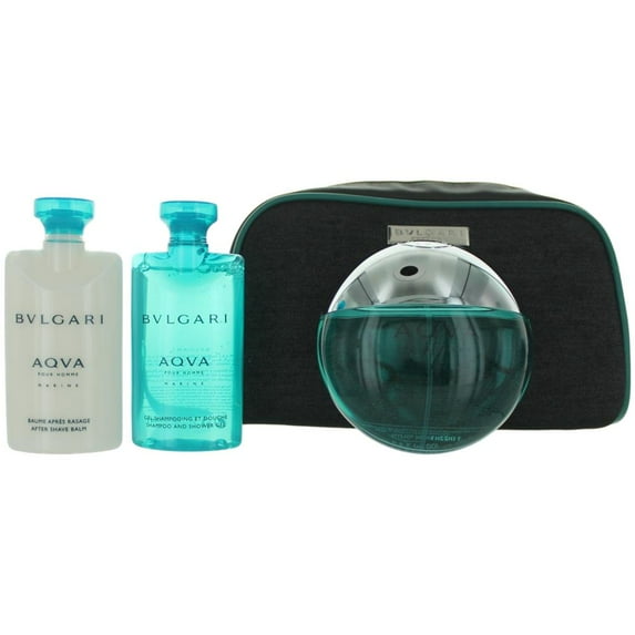 Aqva Marine by Bvlgari, 4 Piece Gift Set for Men