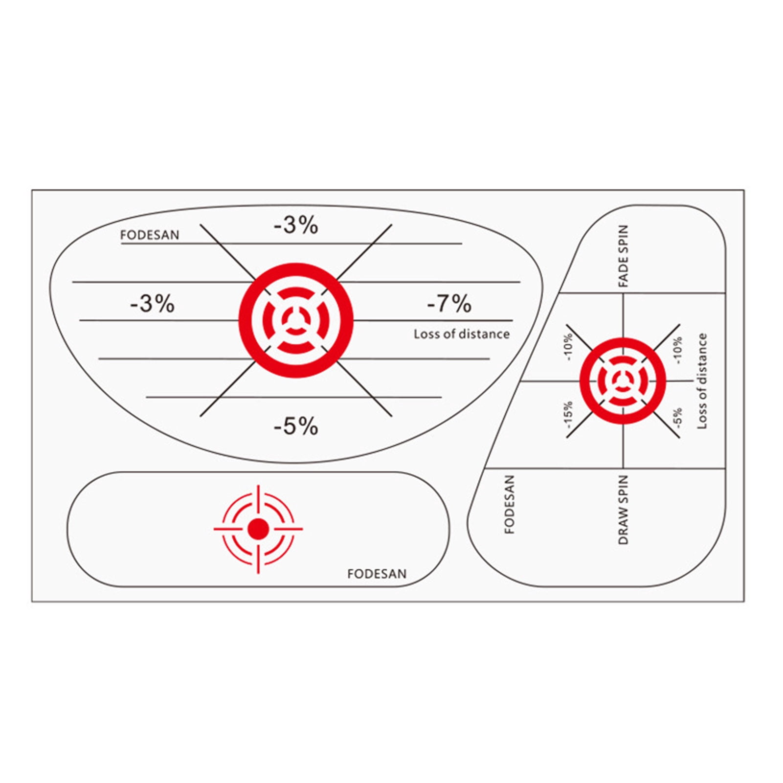 Aqyh 50 Pcs Golf Impact Tape Labels, Improve Golf Swing Accuracy And ...
