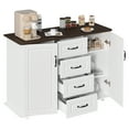 thumbnail image 1 of Aqyh Buffet Cabinet with Drawers, 47" Large Sideboard Buffet Storage Cabinet with 4 Drawers & 2 Doors, Modern Farmhouse Coffee Bar Cabinet Wood Buffet Table for Kitchen, Dining Room, White, 1 of 9