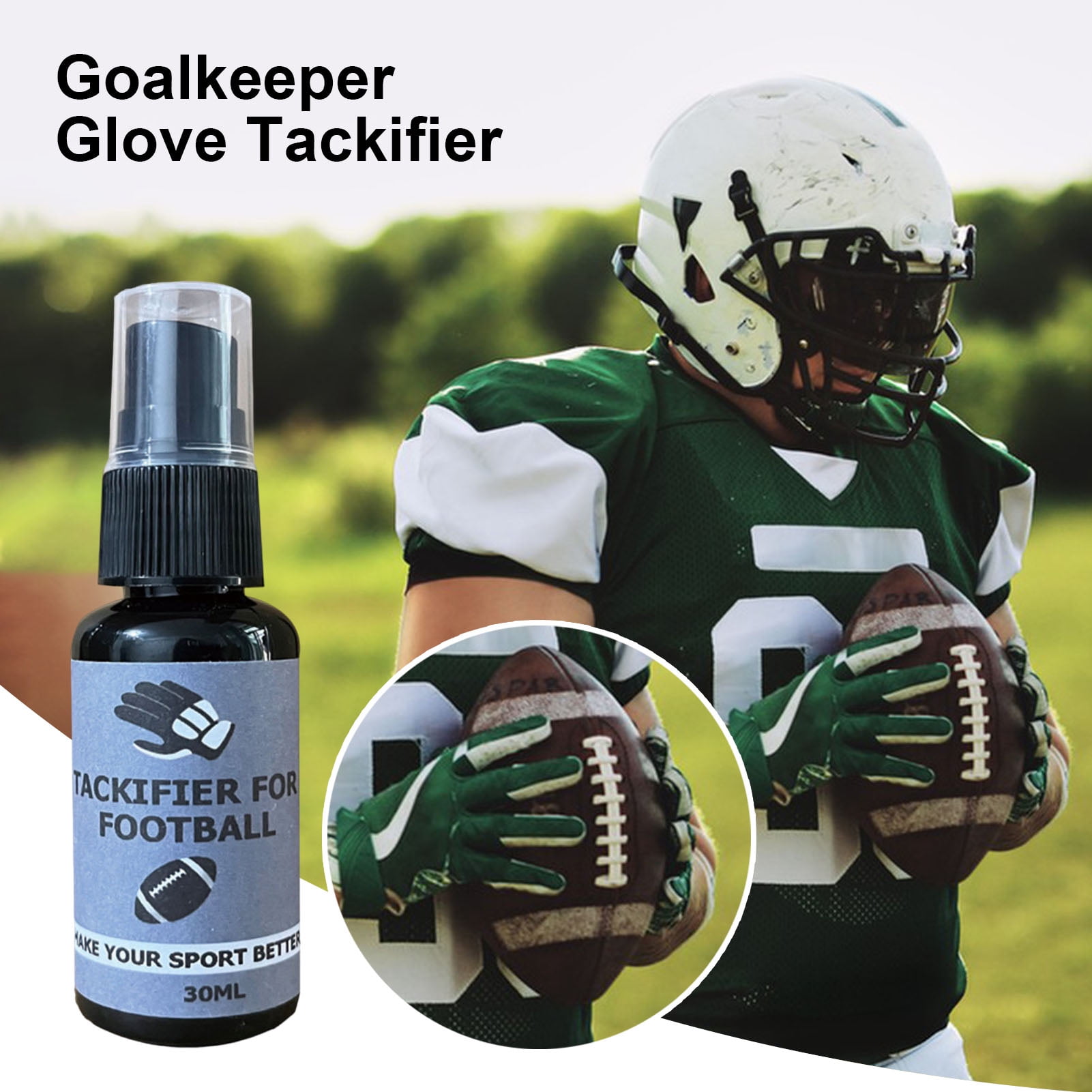 Glove Glue, Goalkeeper Grip Spray, Sticky Enhancer, Long