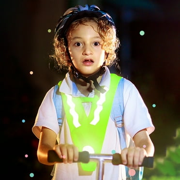 Aqyh Kids Reflective Safety Vest - High Visibility Breathable Wear Resistant Oxford Cloth - Outdoor Sports Running Cycling Vest