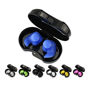 Aqyh Waterproof Earplugs - 1 Pair - Bath Earplugs - Easy to Wear - Professional - Non-Slip - Perfect Fitting - Soft Assisted Swimming - Comfortable Swimming Earplugs with Storage Box - Swim Supply